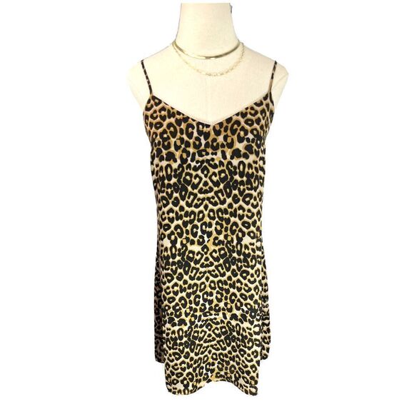 Rebecca Minkoff Animal Print Slip Dress Adjustable Straps Size 4 - Picture 4 of 16